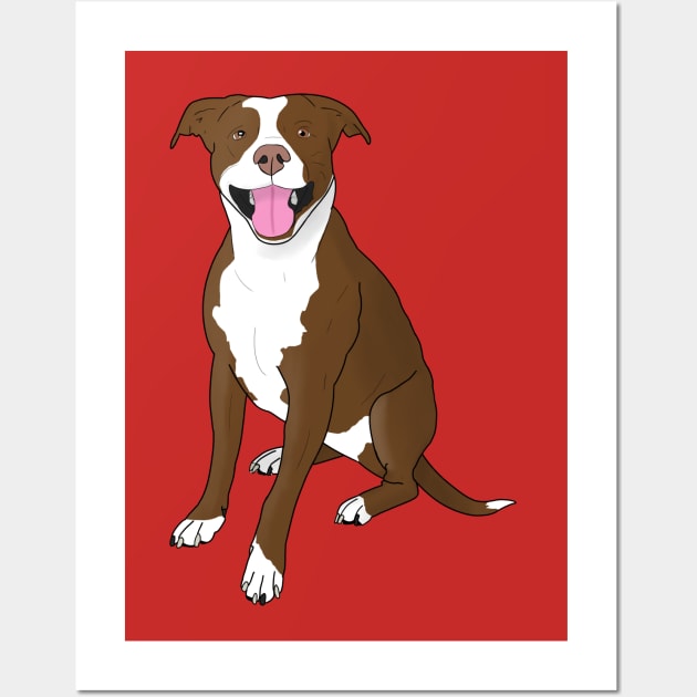 Pit bull Wall Art by AMCArts